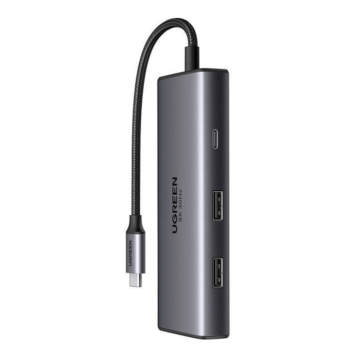 UGREEN CM498 6-in-1 Adapter USB auf 2x USB-A 3.0, USB-C 3.0, 2xHDMI, PD