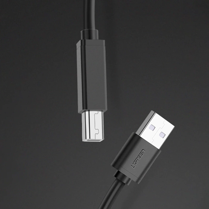 USB 2.0 A-B aktives Kabel UGREEN US122 für Drucker, 15m (schwarz)