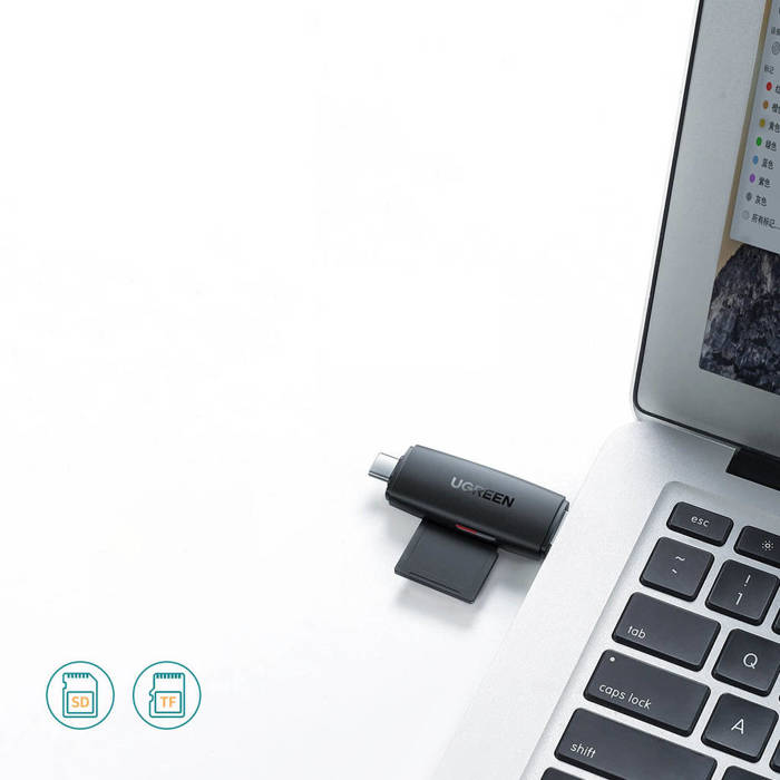 Ugreen Adapter SD / Micro SD Kartenleser (USB-A / USB-C) schwarz (CM304)