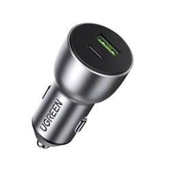 Ugreen Autoladegerät USB / USB Type C Quick Charge 3.0 Power Delivery 36 W 3 A grau (CD213 60980)