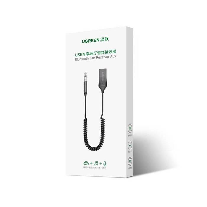 Ugreen Bluetooth Audio Empfänger 5.0 kabel USB Audio Adapter AUX Buchse schwarz (70601 CM309)