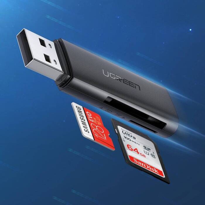 Ugreen CM264 USB 3.0 SD/TF Kartenleser - Schwarz