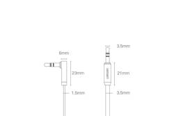 Ugreen Flachkabel AUX Audiokabel 3,5 mm Miniklinke 1m silber (10597)
