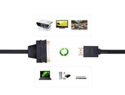 Ugreen Kabel Adapterkabel DVI 24 + 5 Pin (weiblich) - HDMI (männlich) 22 cm schwarz (20136)