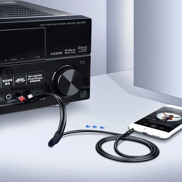 Ugreen Kabel Audiokabel 3,5 mm Miniklinke - 2RCA 5m schwarz (AV116)