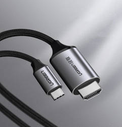 Ugreen Kabel HDMI-Kabel - USB Typ C 4K 60 Hz 1,5 m schwarz-grau (MM142 50570)