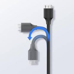 Ugreen Kabel USB Typ C - Micro USB Typ B SuperSpeed 3.0 Kabel 1m schwarz (US312 20103)