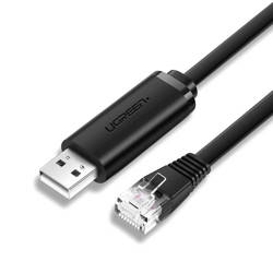 Ugreen Konsolenkabel USB - Ethernet RJ45 1,5m schwarz (CM204)