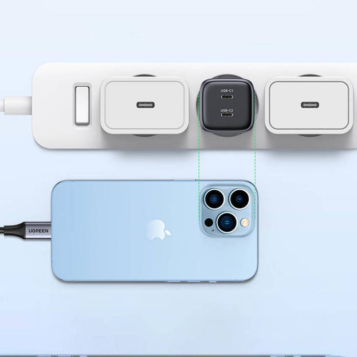 Ugreen Schnellladegerät GaN 2xUSB-C 45W grau (CD294)