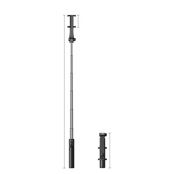 Ugreen Selfie-Stick Teleskopisch ausziehbares Selfie-Stick-Stativ mit Bluetooth-Fernbedienung Schwarz (50758 LP508)