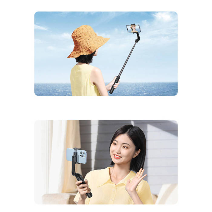 Ugreen Selfie-Stick Teleskopisch ausziehbares Selfie-Stick-Stativ mit Bluetooth-Fernbedienung Schwarz (50758 LP508)