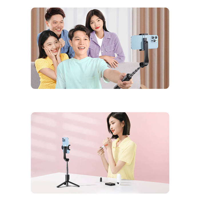 Ugreen Selfie-Stick Teleskopisch ausziehbares Selfie-Stick-Stativ mit Bluetooth-Fernbedienung Schwarz (50758 LP508)