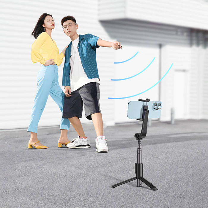 Ugreen Selfie-Stick Teleskopisch ausziehbares Selfie-Stick-Stativ mit Bluetooth-Fernbedienung Schwarz (50758 LP508)