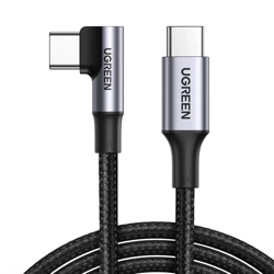 Kabel USB-C auf USB-C, gewinkelt UGREEN US334 5A, PD 100W, 2m (schwarz)