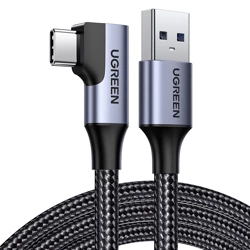 Kabel USB auf USB-C, gewinkelt UGREEN US385, 3A, 1m (schwarz)