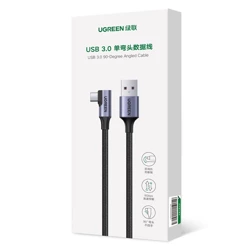 Kabel USB auf USB-C, gewinkelt UGREEN US385, 3A, 1m (schwarz)