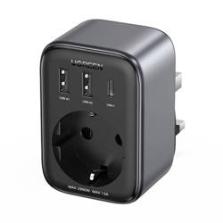 Reiseadapter von EU nach UK UGREEN CD314 2xUSB-A, 1xUSB-C