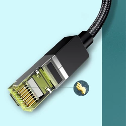 UGREEN NW150 Kabel geflochtenes Netzwerkkabel, Ethernet RJ45, Kat.7, F/FTP, 2m (schwarz)