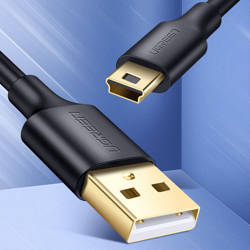 Ugreen 5-poliges vergoldetes USB-Kabel - Mini-USB 0,5 m schwarz (US132)