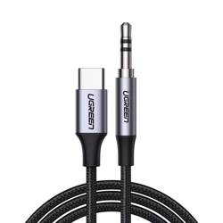 Ugreen AUX-Stereo-Audiokabel 3,5-mm-Miniklinke - USB Typ C für Tablet-Telefon 1 m schwarz (CM450 20192)