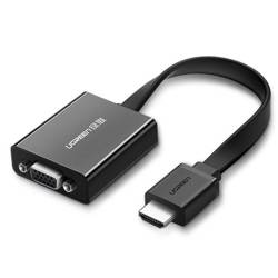 Ugreen Adapter HDMI - VGA Micro USB / Audio 3,5 mm Miniklinke schwarz (40248)