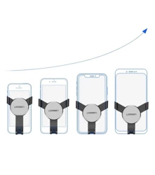 Ugreen Auto Schwerkrafthalter für Luftzufuhr Lüftungsgitter silber (40907)