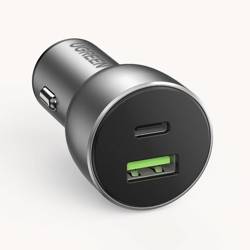 Ugreen Autoladegerät USB / USB Type C Quick Charge 3.0 Power Delivery 36 W 3 A grau (CD213 60980)