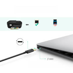 Ugreen Druckerkabel USB-C - USB-B 480Mb/s 2m schwarz (US241)