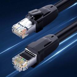 Ugreen Kabel Internet Netzwerkkabel Ethernet Patchkabel RJ45 Cat 8 T568B 2m schwarz (70329)