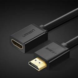 Ugreen Kabel Kabel Adapter Stecker HDMI Verlängerungskabel (weiblich) - HDMI (männlich) 4K 10,2 Gbps 340 Mhz Audio Ethernet 0,5 m schwarz (HD107 10140)