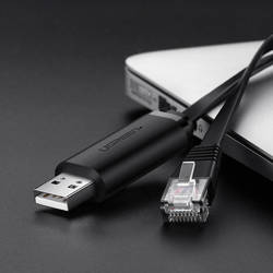 Ugreen Konsolenkabel USB - Ethernet RJ45 1,5m schwarz (CM204)
