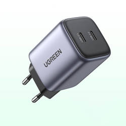 Ugreen Schnellladegerät GaN 2xUSB-C 45W grau (CD294)