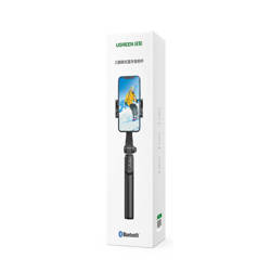 Ugreen Selfie-Stick Teleskopisch ausziehbares Selfie-Stick-Stativ mit Bluetooth-Fernbedienung Schwarz (50758 LP508)