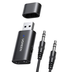 Ugreen Sender Sender/Empfänger Bluetooth 5.0 Wireless Audio Adapter 3,5 mm Miniklinke schwarz (CM523 60300)