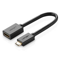 Ugreen adapterkabel HDMI (Buchse) - mini HDMI (Stecker) 4K 60 Hz Ethernet HEC ARC Audio 32 Kanäle 22 cm schwarz (20137)