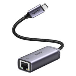 Ugreen externer USB Typ C Netzwerkadapter - RJ45 1Gbps (1000Mbps) grau (40322 CM483)