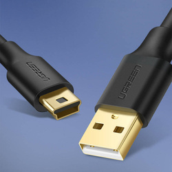 Ugreen 5-poliges vergoldetes USB-Kabel - Mini-USB 0,25 m schwarz (US132)