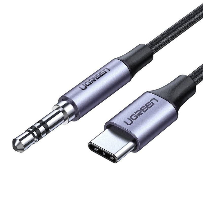 Kabel mini jack 3,5mm AUX do USB-C UGREEN 1m (ciemny szary) AV143 30633