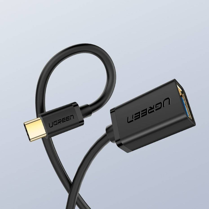 Ugreen adapter przejściówka kabel OTG z USB 3.0 na USB Typ C czarny (30701)