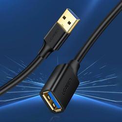 Ugreen USB-A (male) - USB-A (female) adapter extension cable USB 3.0 5Gb/s 0.5m black (US129)