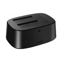 Ugreen CM198 50857 Dockingstation mit USB 3.0 für SATA 2,5" 3,5" SSD HHD-Laufwerke, EU-Netzteil - Schwarz