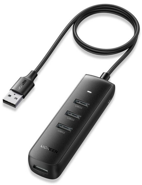 4-in-1-Adapter UGREEN CM416 USB auf 4x USB-Hub 1m (schwarz) 80657B