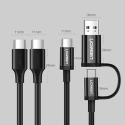 Ugreen kabel USB Typ C do ładowania i transferu danych 3A 3m czarny (US286)