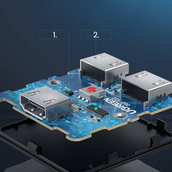 Ugreen switch splitter splitter switcher HDMI - 2x HDMI 1.4v CEC 3D HDCP1.4 4K 30Hz 10.2Gbps EDID black (50966)