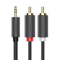 Ugreen Kabel Audiokabel 3,5-mm-Miniklinke (männlich) - 2 RCA (männlich) 1,5 m (AV102)