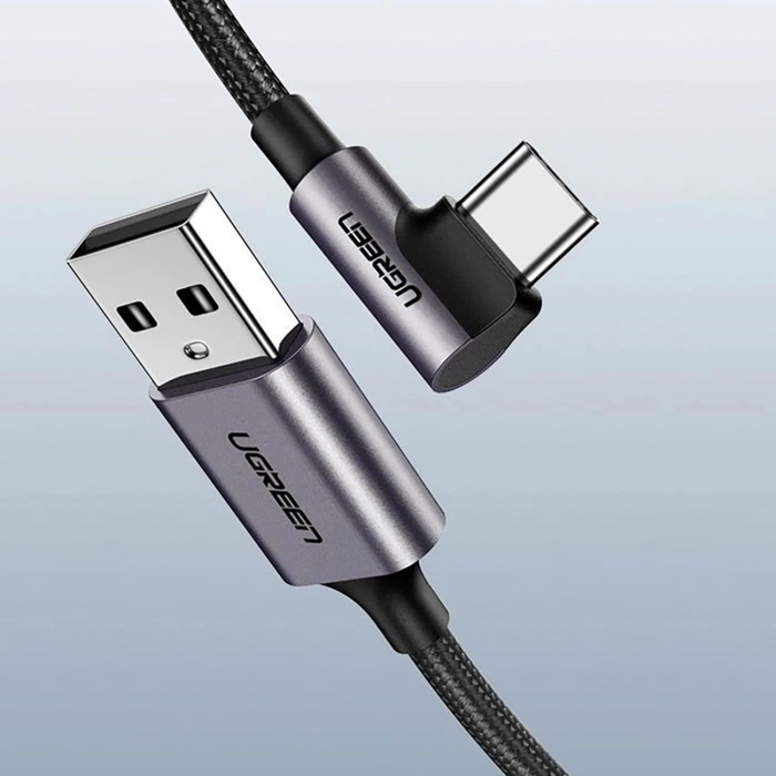 Kabel USB zu USB-C gewinkelt UGREEN US284, 3A , 3m (schwarz)