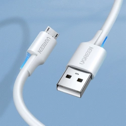 Cable micro USB UGREEN QC 3.0 2.4A 0.25m (white)