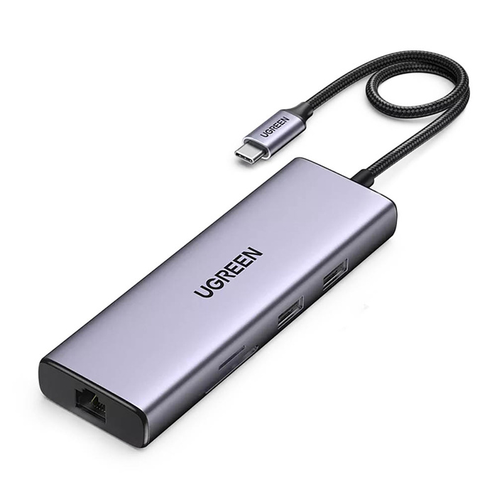 Multifunctional 5-in-1 HUB USB-C - HDMI 1.4 / 3 x USB-A / USB-C PD 100W Ugreen CM511 - gray