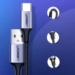 Ugreen kabel przewód USB - USB Typ C Quick Charge 3.0 3A 1m szary (60126)