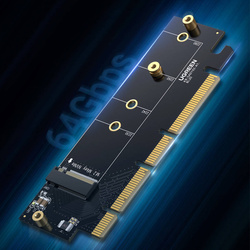 Ugreen karta rozszerzeń adapter PCIe 4.0 x16 do M.2 NVMe M-Key czarna (CM465)